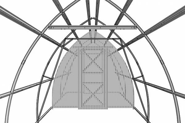 Внутренняя перегородка в теплицу Дачная Стрелка 2,6